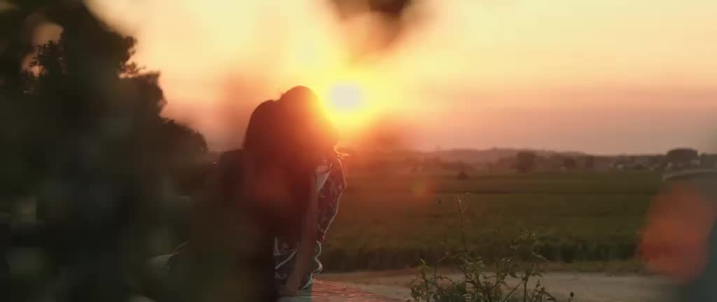 Coucher de soleil sur les vignes